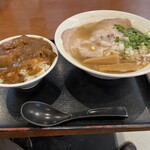 平達食堂 - 塩にぼ、ミニカレー丼セット