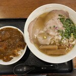 平達食堂 - 塩にぼ、ミニカレー丼セット