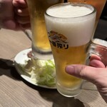 個室 牛タン 海鮮 飲み放題 東北商店 - 生ビール