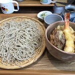 手打ちそば 櫓 - せいろとミニ天丼のセット