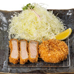 Tonkatsu Sakuratei - 海老クリームコロッケ＆ロースかつ定食