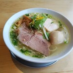 田中製麺 - 塩中華 850円、味玉 100円 ♪