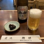 鰻禅 - 瓶ビール（600円）2023.6