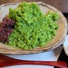 Kofuji Mochi - かき氷・宇治金時(税込800円)
                宇治抹茶シロップと粒餡、穏やかで優しい甘み、温かいお茶と合わせてホッとしました