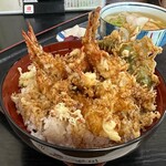 お食事処 白川 - 海老天丼  海老フワっプリやわ!!