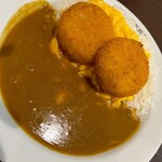 CoCo壱番屋 - スクランブルエッグカレー➕カニクリームコロッケ