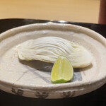 富小路 やま岸 - ◯高野山産焼き松茸 かぼすと共に