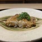 富小路 やま岸 - ◯淡路島産名残り鱧のタレ焼き 葉山椒と共に