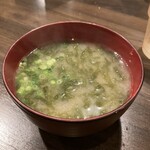 旬肴ひでか - 本日の汁物(ほたて、あおさ、あさり) 300円