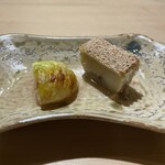 富小路 やま岸 - ◯京都城陽市産無花果の焼き物、焼き芋のテリーヌ
