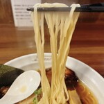 らーめんNageyari - 鯖節そば細麺(しょうゆ)、麺リフト！