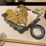 好近 - ワカサギ の天ぷら、ハモの長芋巻きの天ぷら