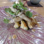 Ryoriya Takashima - 琵琶湖の天然のわかさぎのフリット カポナータ アーモンドロースト