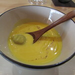 Ryoriya Takashima - お口初め〜西区のかぼちゃの冷製スープ 焼き芋のニョッキ