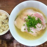 Raamen Sando - 第三弾コラボ限定、塩そば+自転車飯