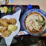 釜ひろ - 親子天ぶっかけ(0.5玉増)