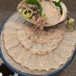 旬菜魚 藍 - ５００グラムアップのの黒鮑は薄造りでいただくのが最高～！！