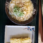 Hanamaru Udon - 生姜玉子あんかけうどん中680円+イカ天(150円→0円)