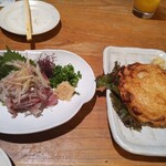 えぼし 茅ヶ崎本店 - あじたたき　玉ねぎさつま揚げ