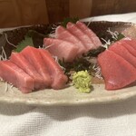 海然・鳥然 - 本マグロ3点盛り