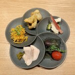 だし・創作 志もじ - おつまみ5種盛合せ
