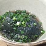 Jikasei Men Juuwari Soba To Jizake Akebonoya - 茄子の煮浸し〜茄子とネギと出汁スープが調和されて美味！❤