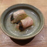 ひきざんたしざん - 鰆西京漬け炙り、生ハム、ドレッシング