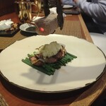 旬鮮炭火焼 獺祭 - ロースの炙り（スミで炙ってました）