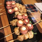 俺ん家 - うずら巻、鳥もも