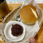 コメダ珈琲店 - ローブパン、あんこ、バター