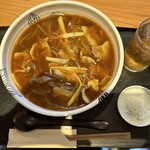 田中庵 - カレー南蛮と冷たい蕎麦茶