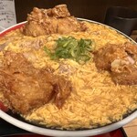 極楽うどん TKU AWAZA - 鶏天鶏卵カレーうどん中盛り1290円
