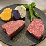 秋葉原 鉄板焼き Le Meurice - 黒毛和牛ヒレ　サーロイン