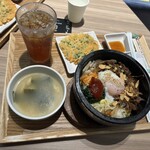 韓美膳 - 温玉ガーリック牛石焼きビビンバセット