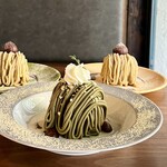 スイーツ カフェ キョウト ケイゾー - ほうじ茶の10分モンブラン、和栗の10分モンブラン♡