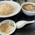 花だん - チャーハン+ハーフラーメンセット