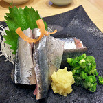 天ぷら処 こさか - 秋刀魚お造り（２０１３年１０月）