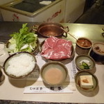 しゃぶ亭福家 - ラムしゃぶ定食￥490