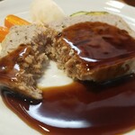 キッチン ブルー グローブ - テリーヌの断面、今回は肉なのでズッシリ、しっかり固め