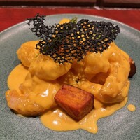 中華割烹 わらじん - 海老のパンプキンマヨネーズ炒め