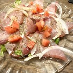 プレイヤーズ - 贅沢に切り身たっぷり使われた鰤カルパッチョ