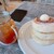 メレンゲ - 料理写真:ホイップバターパンケーキ(3枚)とアイスティー