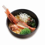 Shrimp Ramen with chicken broth soup
