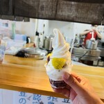 道の駅 千枚田ポケットパーク - えがらまんじゅうソフト　４５０円
