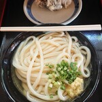 上野製麺所 - 冷かけ(小)と、まいたけ天