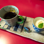 古材の森 - 「そうめんちりセット」のデザート。自家製のヨーグルトでした。