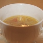Itarian Kafe Bosuko - 伊東の地魚ランチ：カップスープ