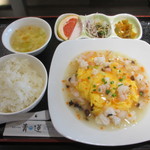 Kenkou Chuuka Seiren - 海鮮と玉子の塩炒め定食