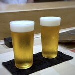 鮨 そえ島 - ◆まずは「ビール」