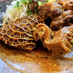 立ち呑み ビアジオ - ハチノスは牛の第二胃袋。肉厚で味が染みていて美味しいぃ～♪